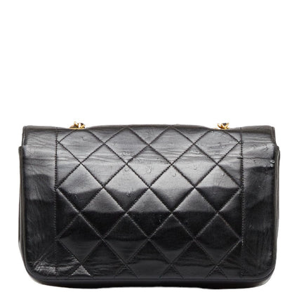 Chanel Matrases Diana Chain Chain houlder Bag Black Gold   Chanel