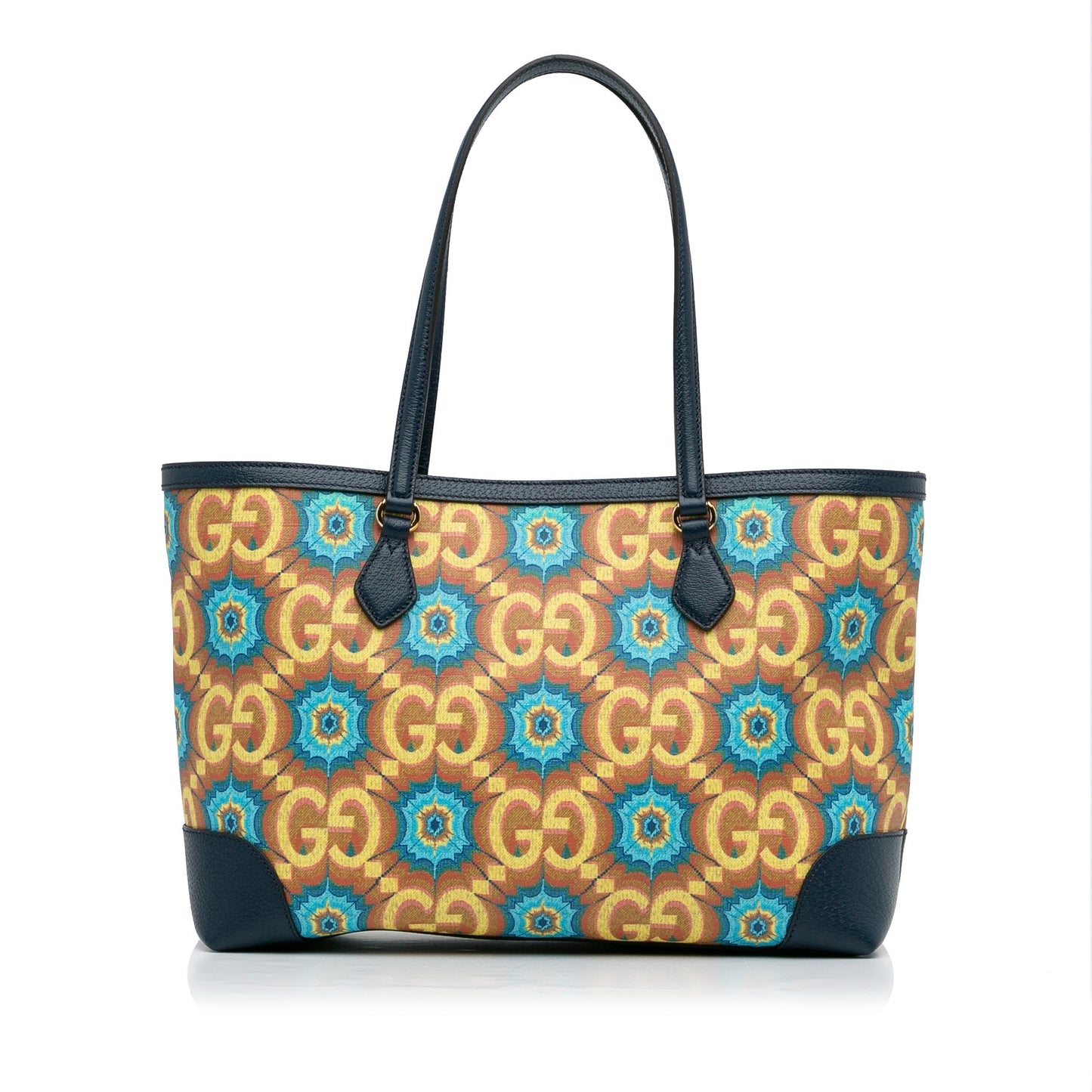 Blue Gucci Medium GG Supreme Kaleidoscope 100 Ophidia Tote
