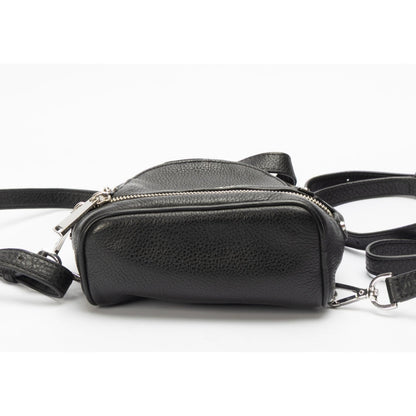 Michael Kors Black Leather Mini Rhea Backpack