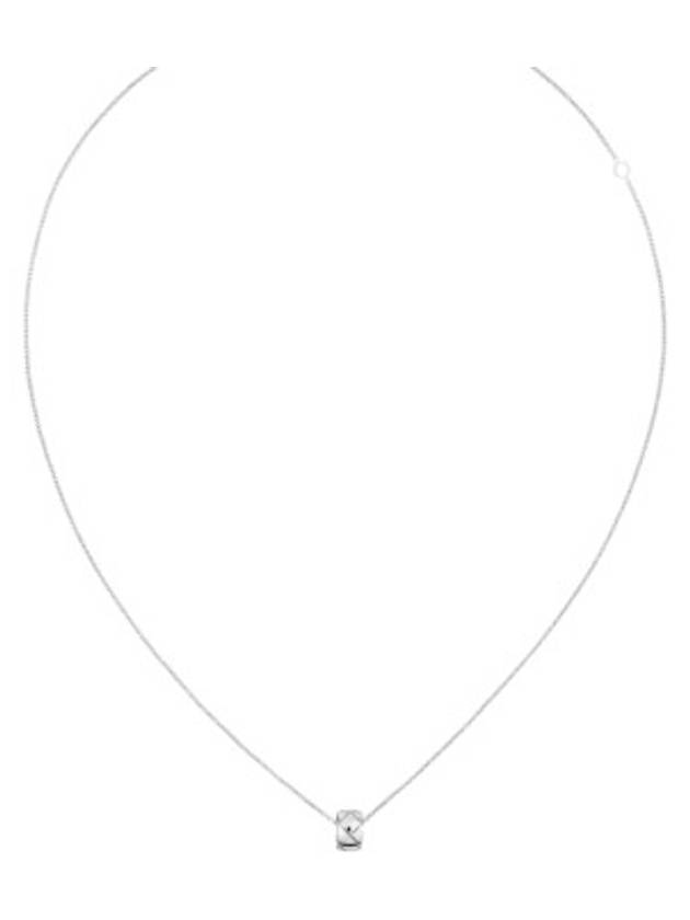 Coco Crush Quilted Motif Necklace Gold Chanel