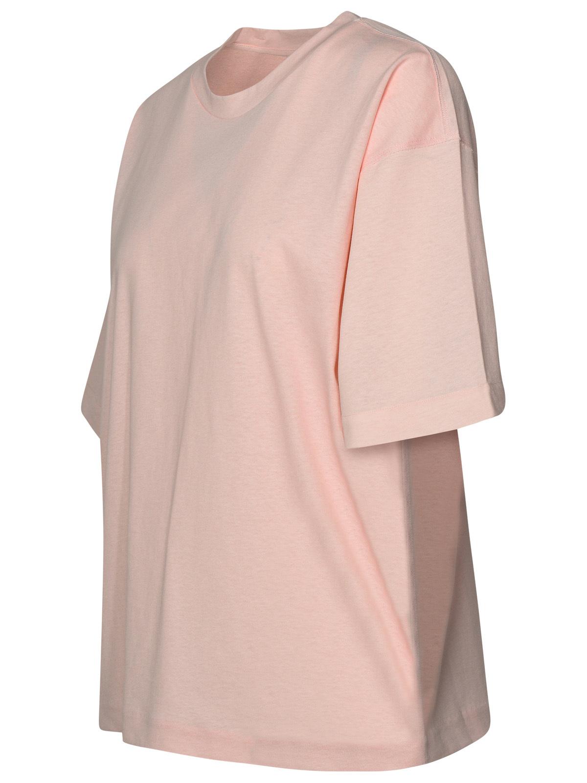 Burberry Pink Cotton T-Shirt Woman