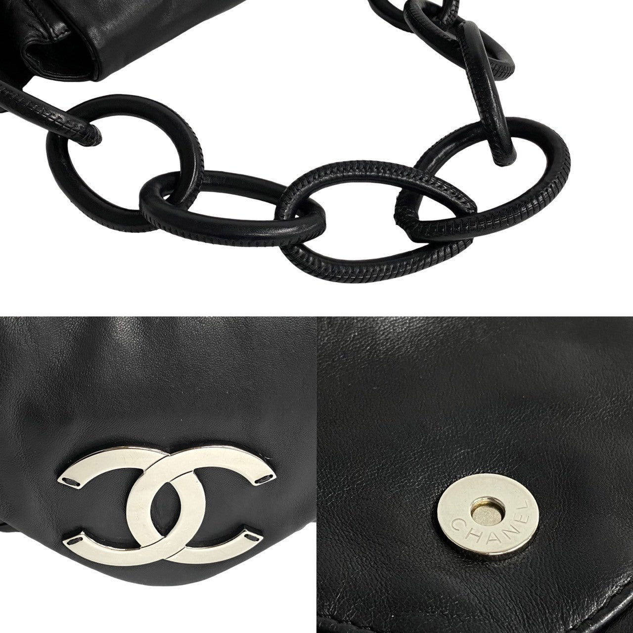 Chanel CC Ring Shoulder Bag  Leather Crossbody Bag in Good condition