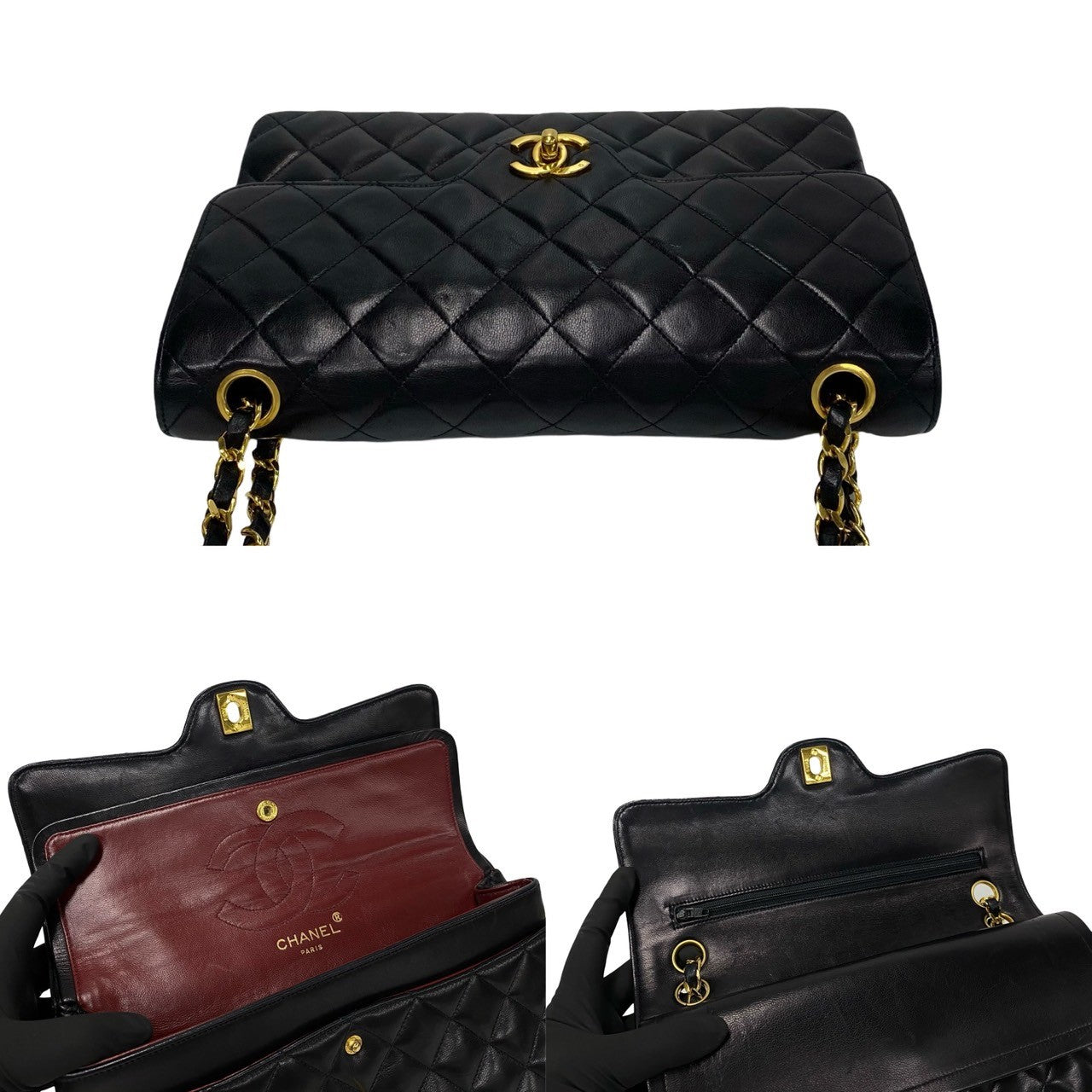 Chanel Medium Classic Double Flap Bag  Leather Crossbody Bag in Good condition