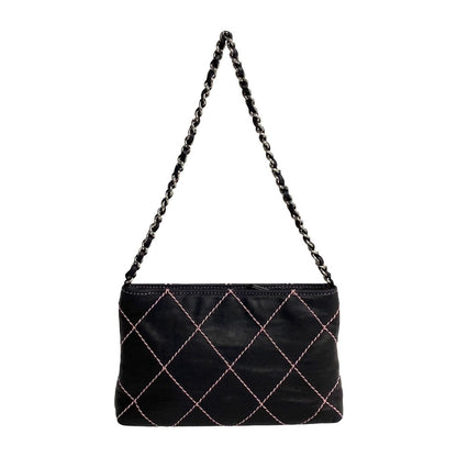 Chanel CC Wild Stitch Chain Bag  Leather Handbag in Good condition