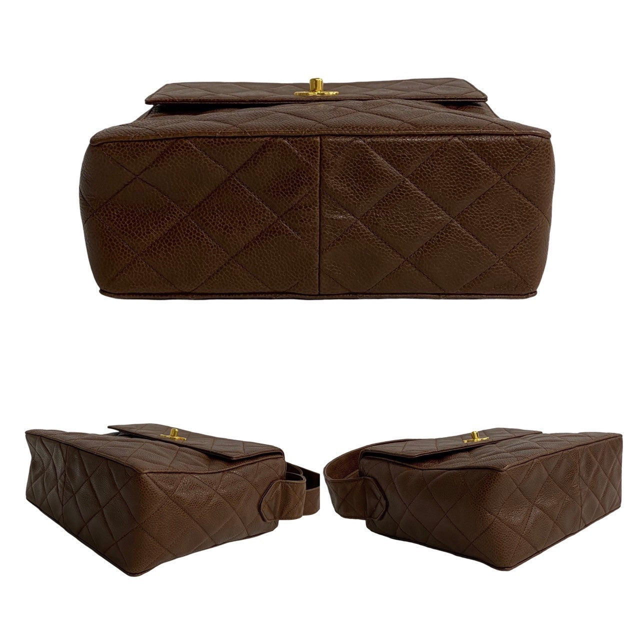 Chanel CC Caviar Flap Crossbody Bag  Leather Crossbody Bag in Good condition