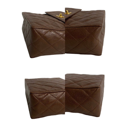 Chanel CC Caviar Flap Crossbody Bag  Leather Crossbody Bag in Good condition