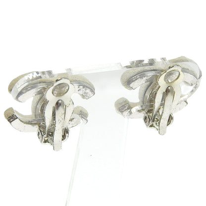 CHANEL Earring metallic White COCO Mark Women Used