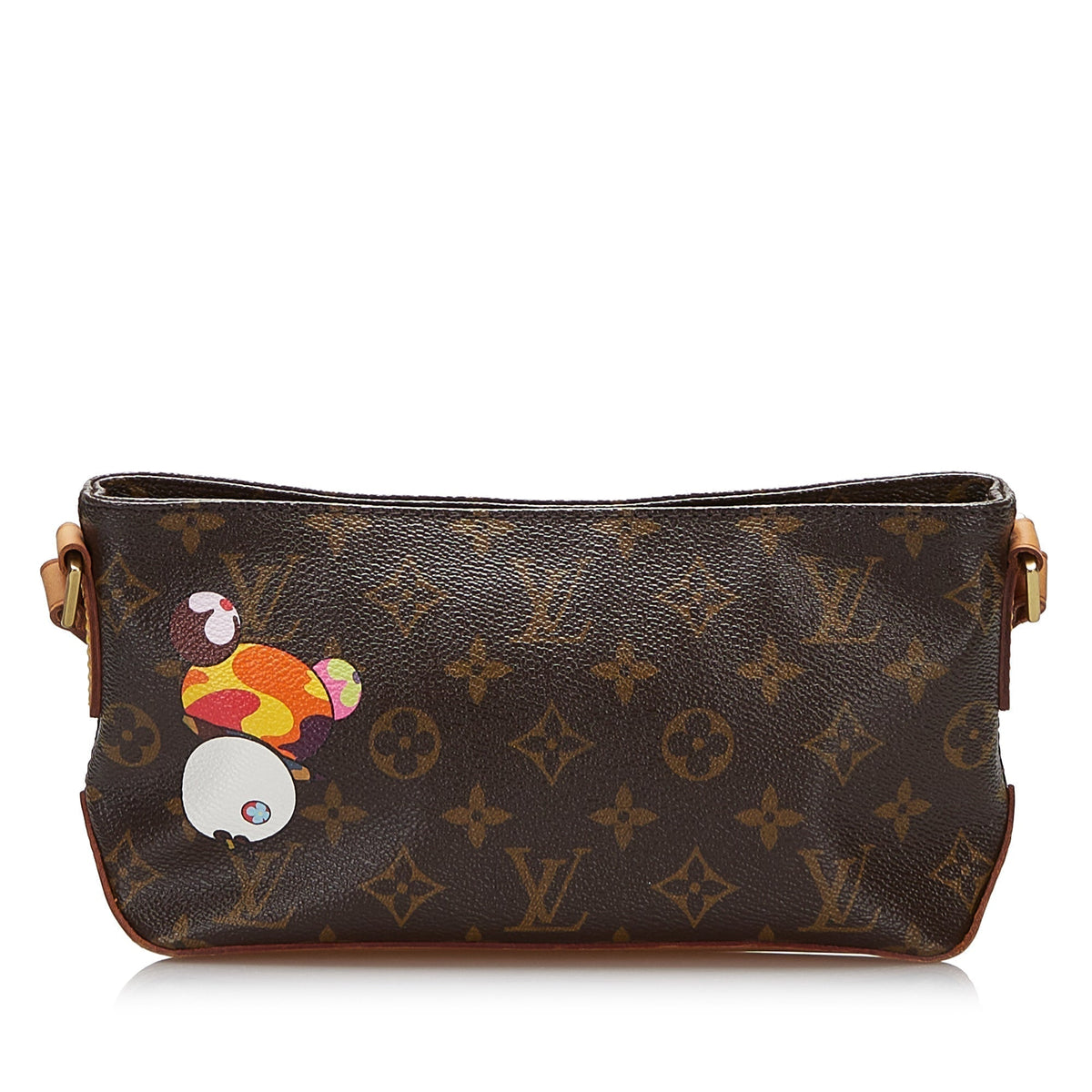 Brown Louis Vuitton x Takashi Murakami Monogram Panda Trotteur
