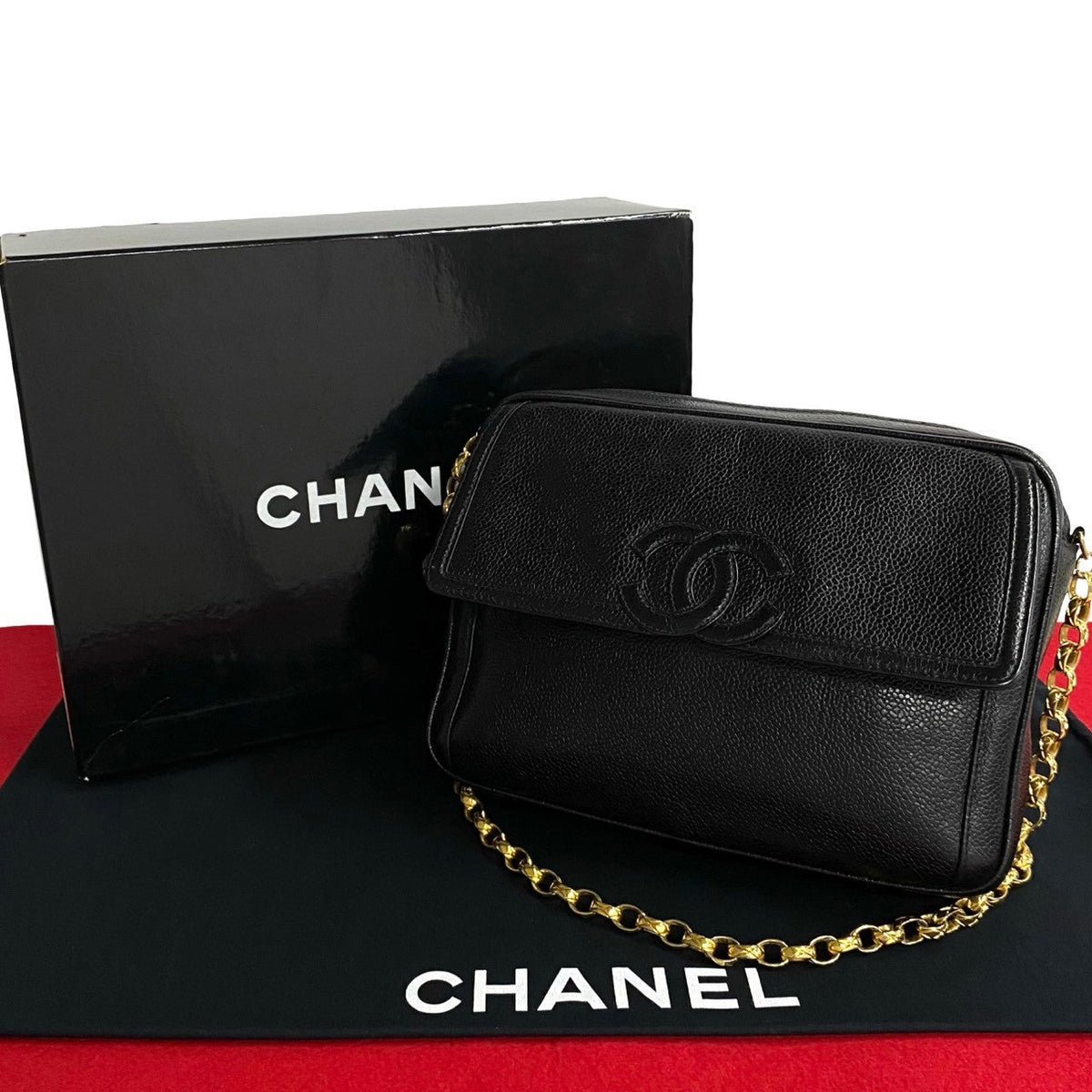 Chanel Mat Caviar Skin Shoulder Bag