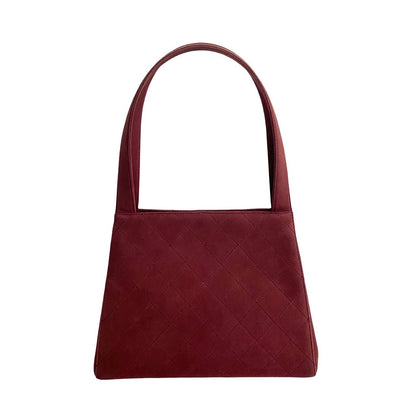 Chanel Matelasse Coco Mark Suede Handbag Suede Shoulder Bag 31017 in Excellent condition