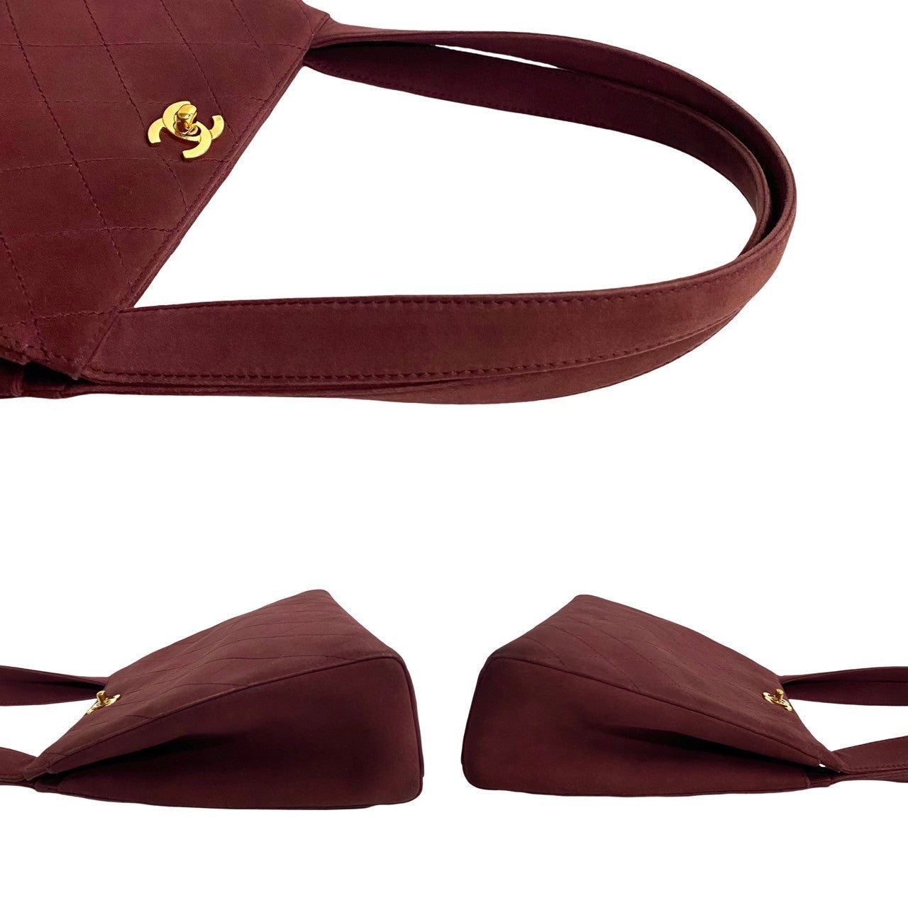 Chanel Matelasse Coco Mark Suede Handbag Suede Shoulder Bag 31017 in Excellent condition