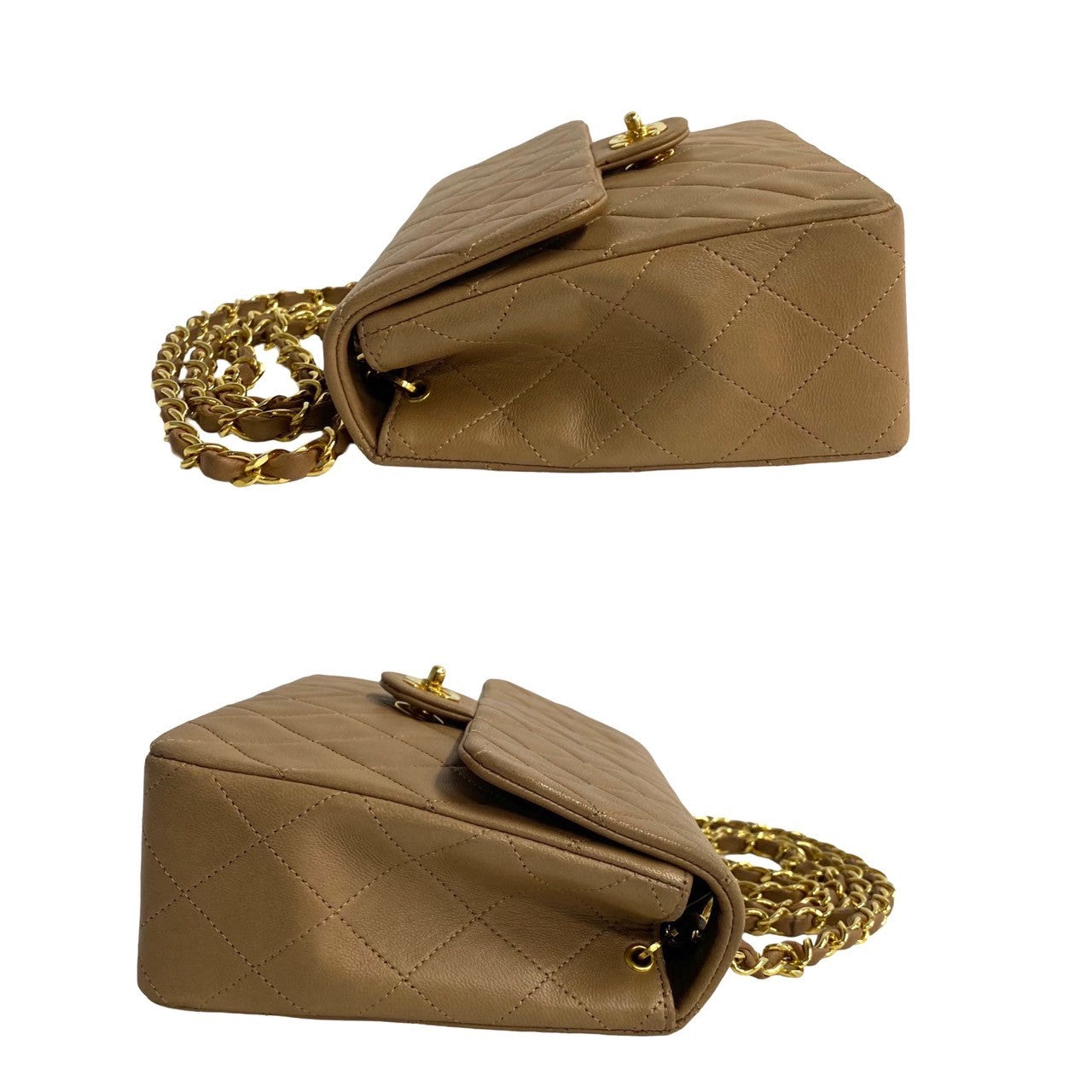 Chanel Matelasse Lambskin Chain Mini Shoulder Bag Leather Shoulder Bag 34194 in Good condition