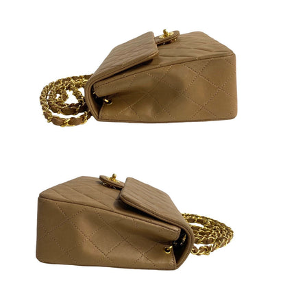 Chanel Matelasse Lambskin Chain Mini Shoulder Bag Leather Shoulder Bag 34194 in Good condition