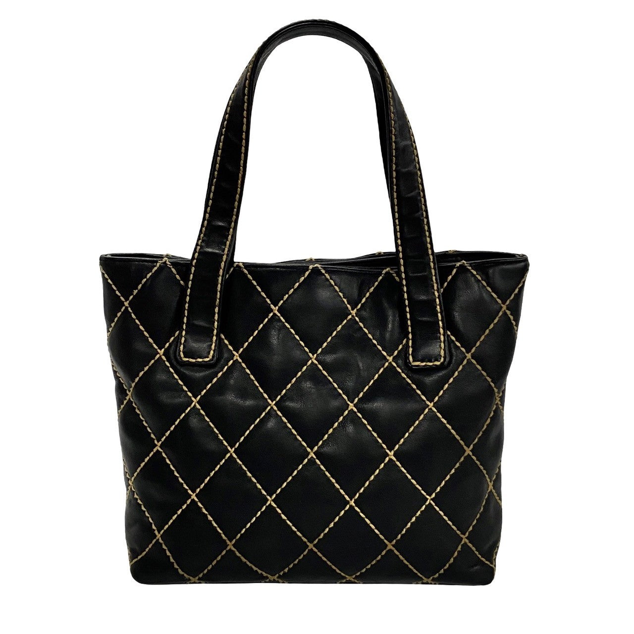 Chanel Matelasse Wild Stitch Coco Mark Leather Tote Bag Leather Tote Bag 36651 in Good condition