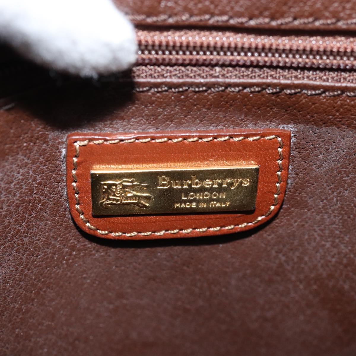 BURBERRYSs Nova Check Hand Bag PVC 2way Beige Auth 77376
