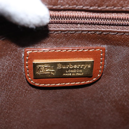 BURBERRYSs Nova Check Hand Bag PVC 2way Beige Auth 77376