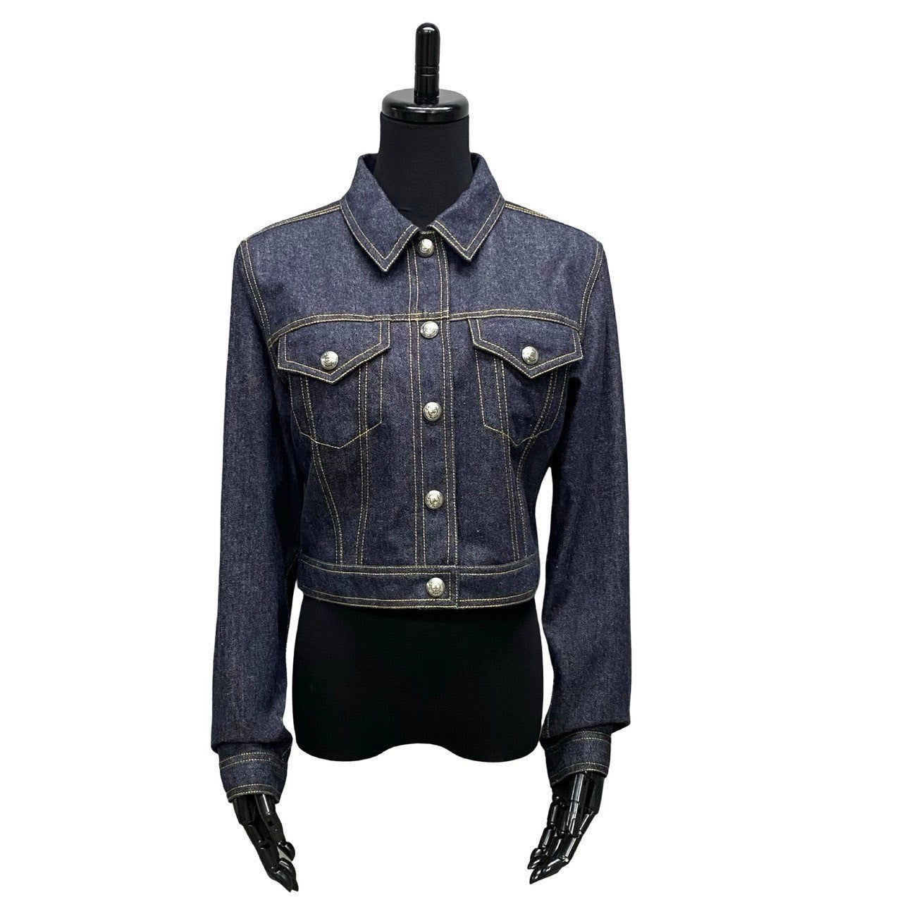 CHANEL Denim Jacket cotton Navy 40