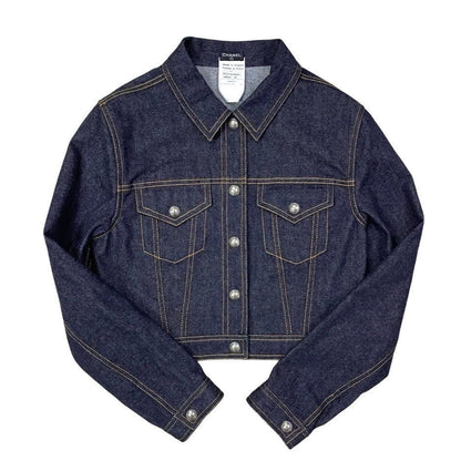 CHANEL Denim Jacket cotton Navy 40