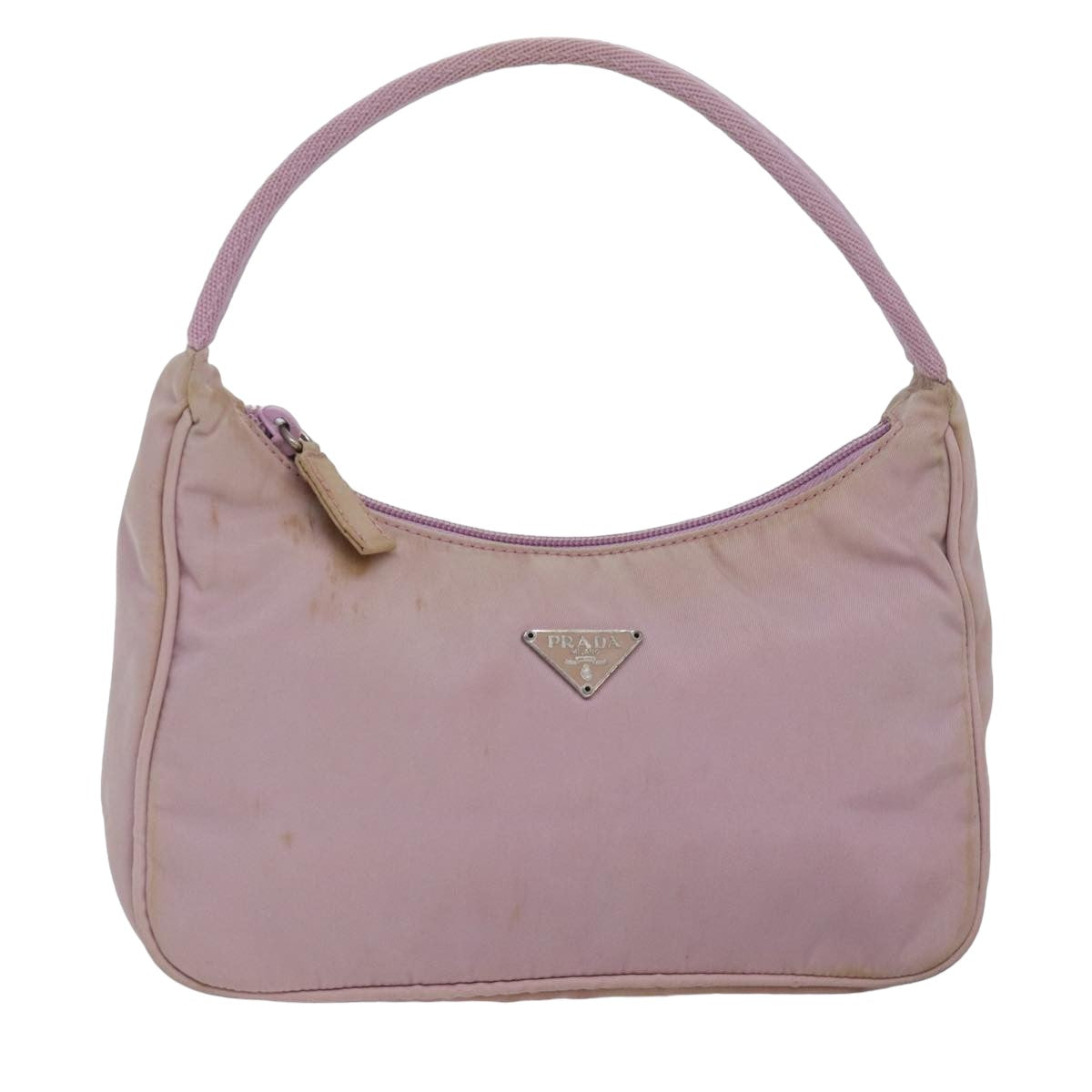 PRADA Hand Bag Nylon Pink Auth 77626