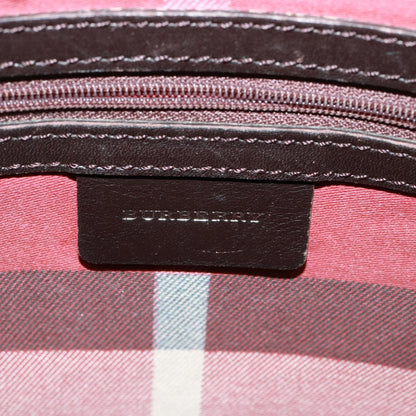 BURBERRY Shoulder Bag Canvas Cream Auth 77727