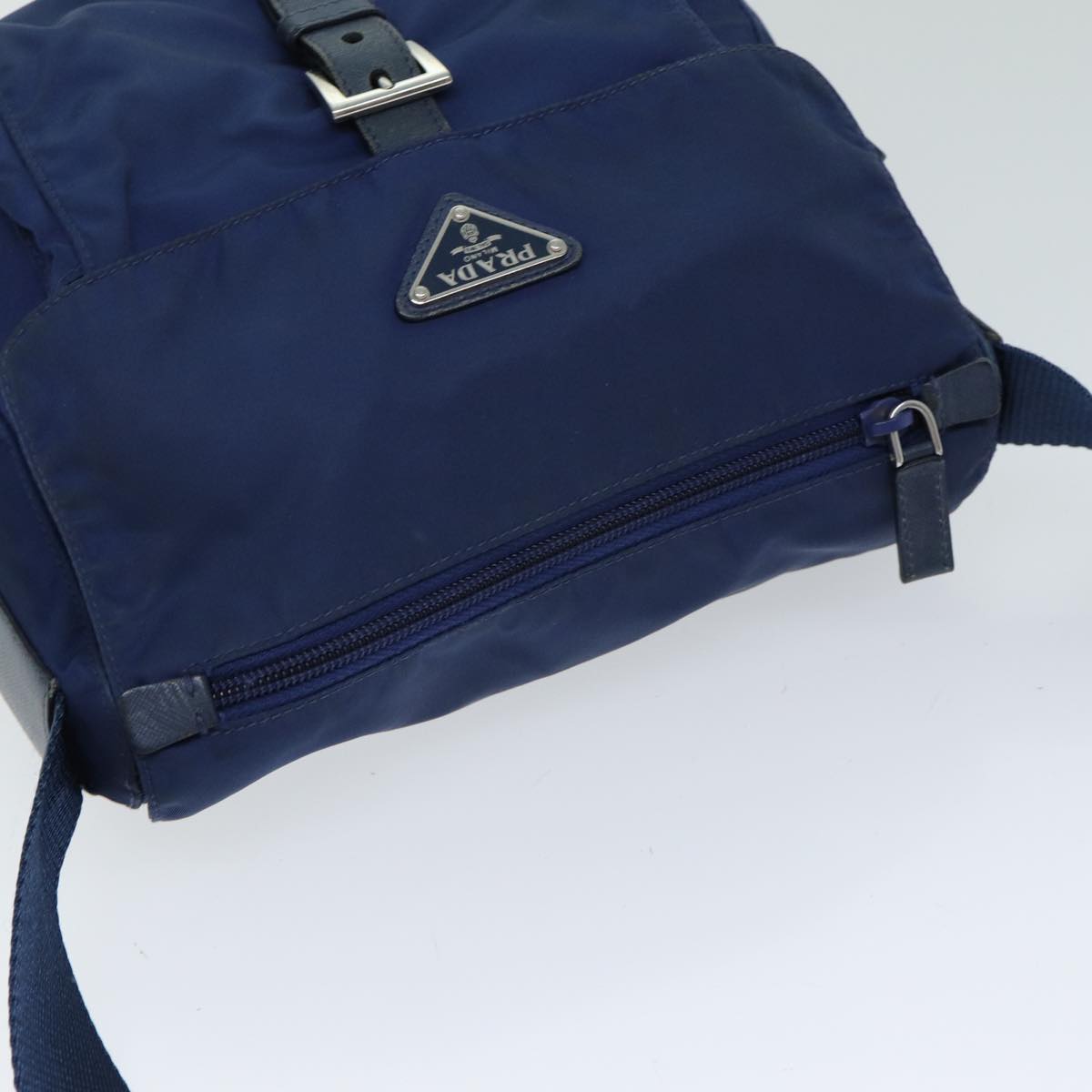 PRADA Shoulder Bag Nylon Blue Auth 77835