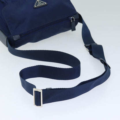 PRADA Shoulder Bag Nylon Blue Auth 77835