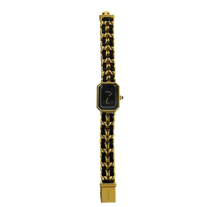 CHANEL Watches leather black Premiere M