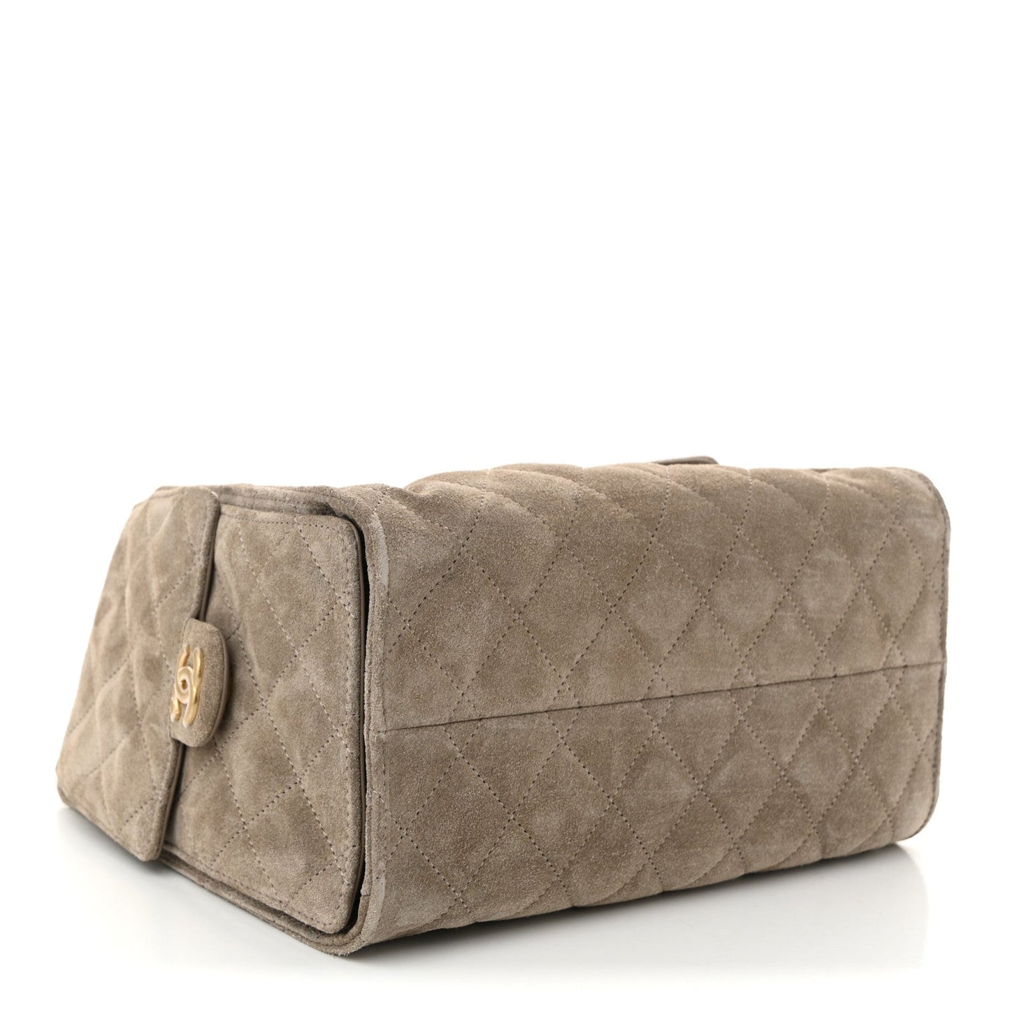 Suede Quilted Small Chanel 25 Handbag Dark Grey