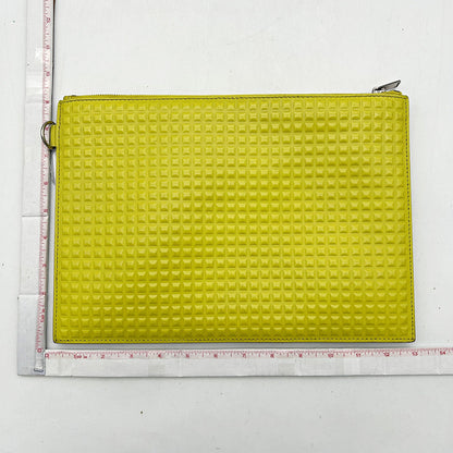 Balenciaga Grid Embossed Pouch - yellow Clutches, Handbags bb7713qw