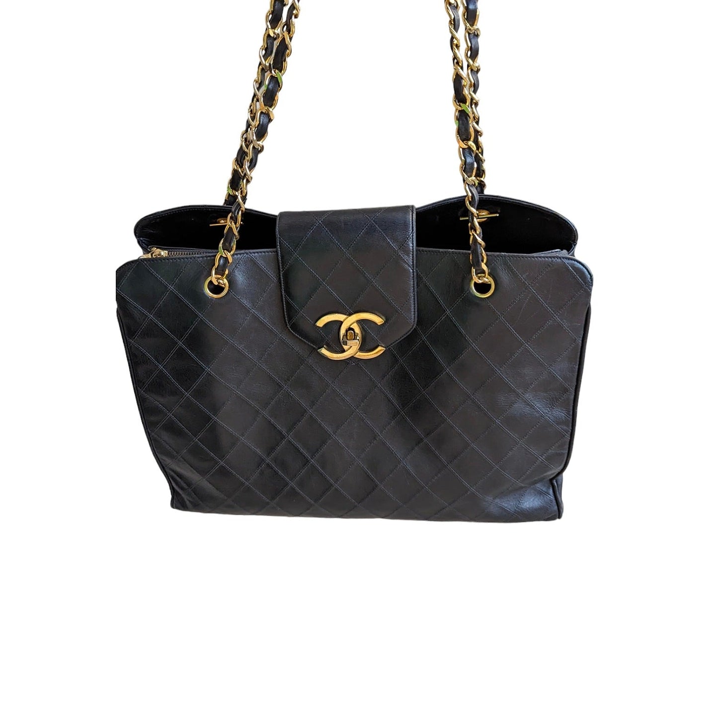Chanel Vintage Calfskin Stitched XL Supermodel Tote