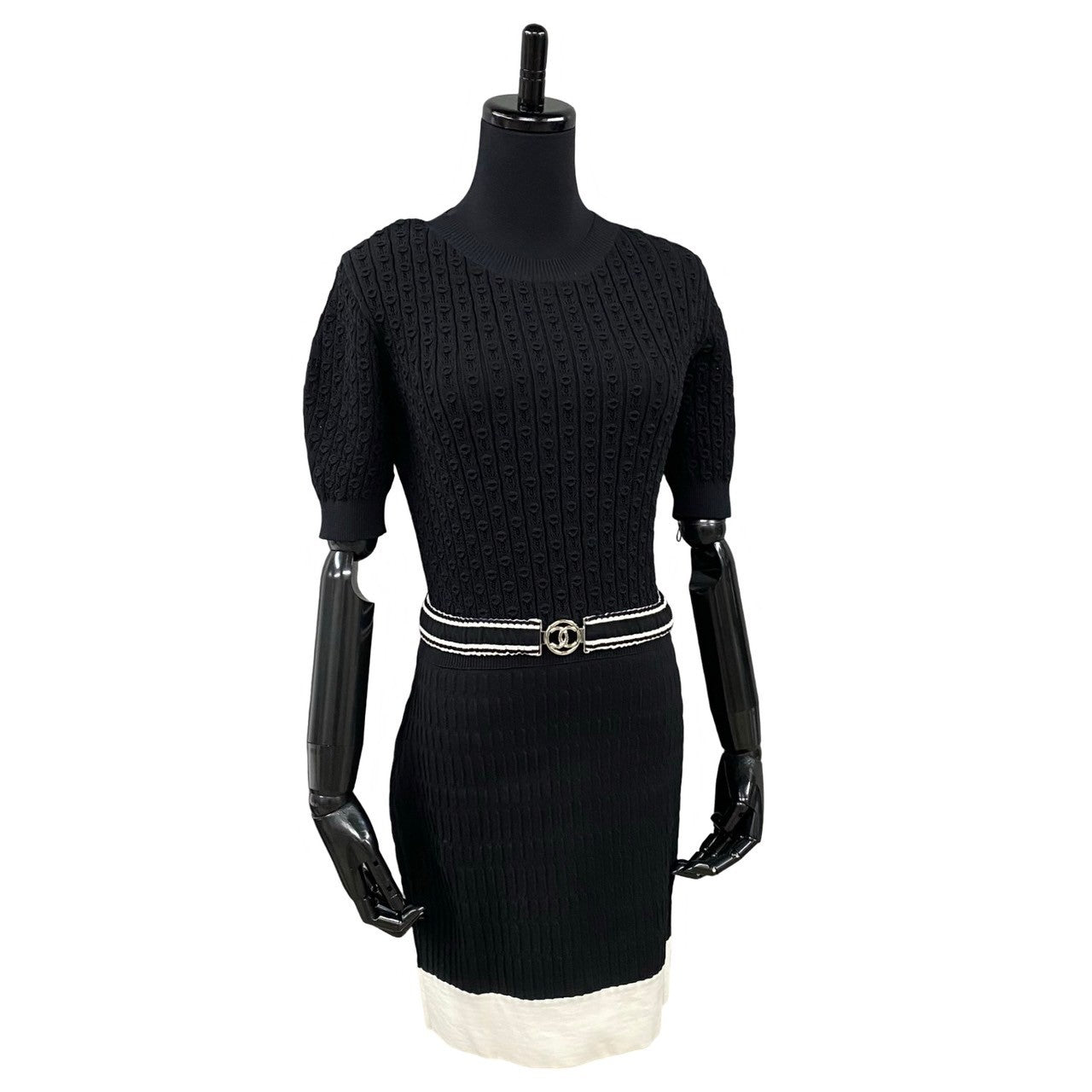 CHANEL one piece cotton black 36
