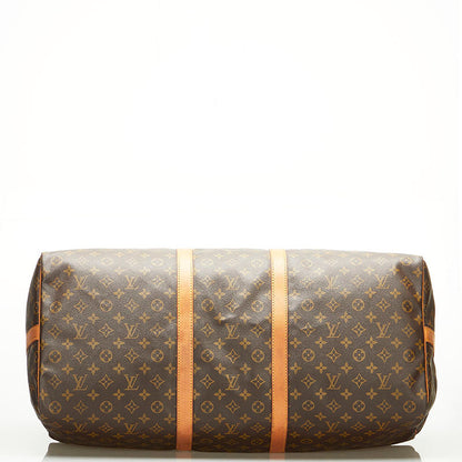 Louis Vuitton Brown Canvas Keepall Bandouli√®re 60 travel bag