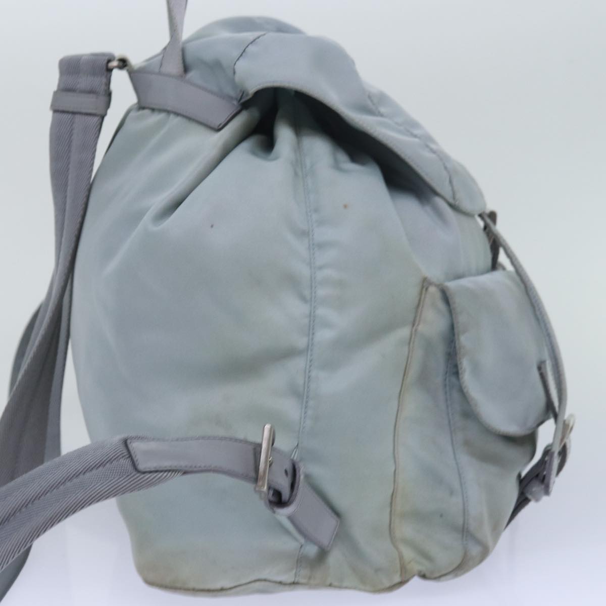 PRADA Shoulder Bag Nylon Light Blue Auth 78258