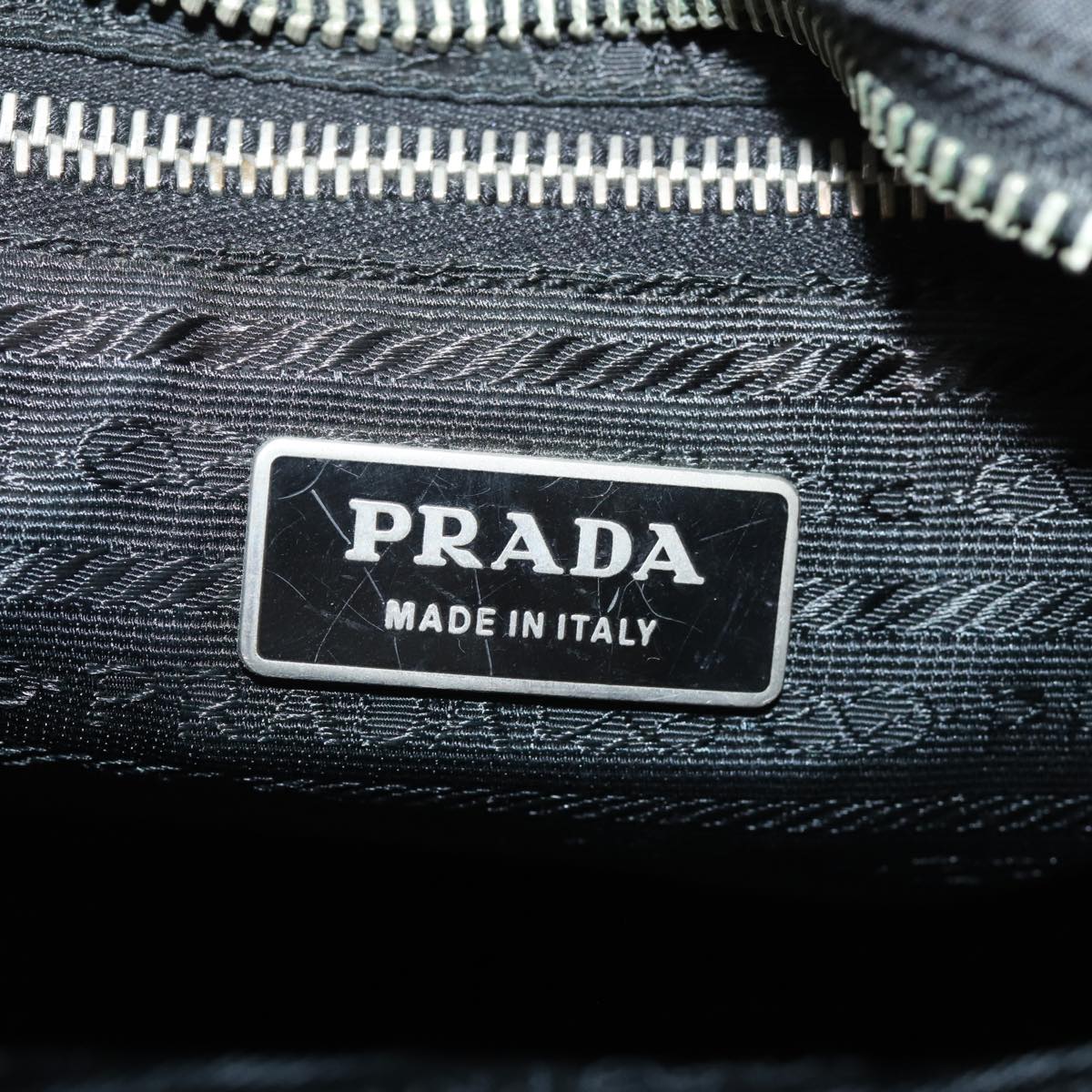 PRADA Shoulder Bag Nylon Black Auth 78263