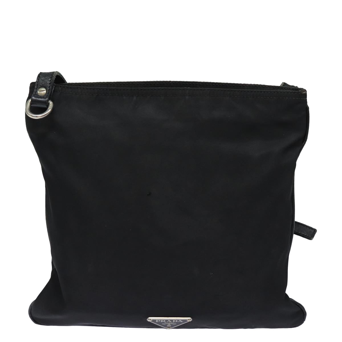 PRADA Shoulder Bag Nylon Black Auth 78263