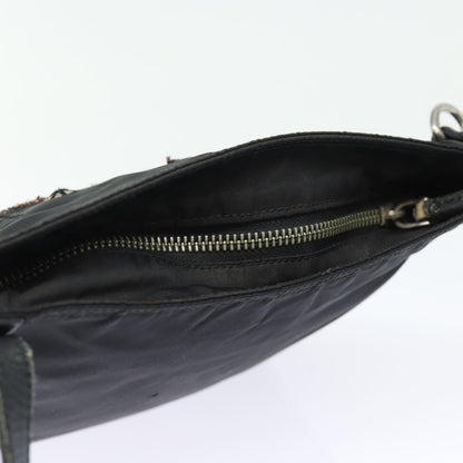 PRADA Shoulder Bag Nylon Black Auth 78263