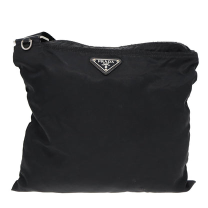 PRADA Shoulder Bag Nylon Black Auth 78264