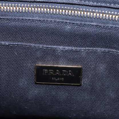 PRADA Canapa MM Hand Bag Canvas 2way Pink Navy Auth 78269