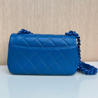 CHANEL Caviar Quilted My Everything Small Flap Blue