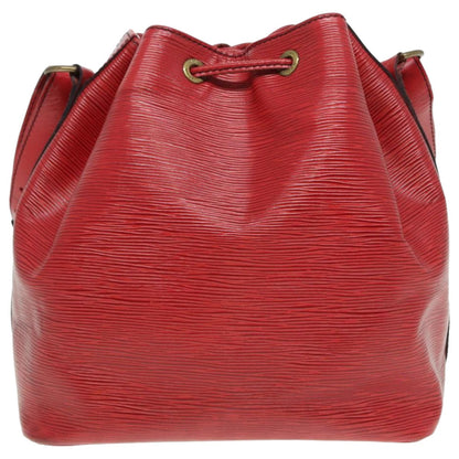 LOUIS VUITTON Epi Petit Noe Shoulder Bag Red M44107 LV Auth 78363