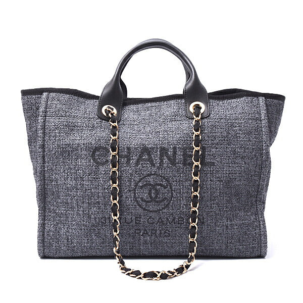 Chanel Deauville Raffia 2way Tote Bag