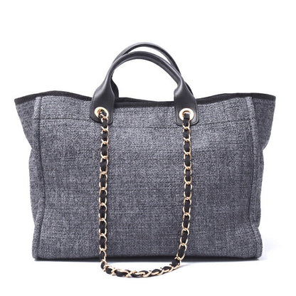 Chanel Deauville Raffia 2way Tote Bag