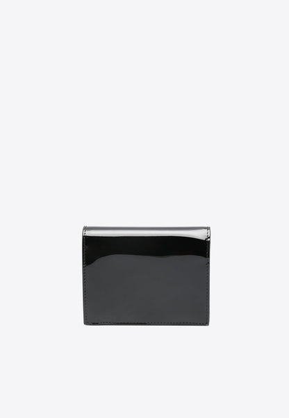 Triangle Logo Patent Leather Wallet