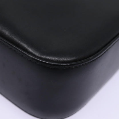 BURBERRY Nova Check Hand Bag Nylon Leather Beige Black Auth 78540