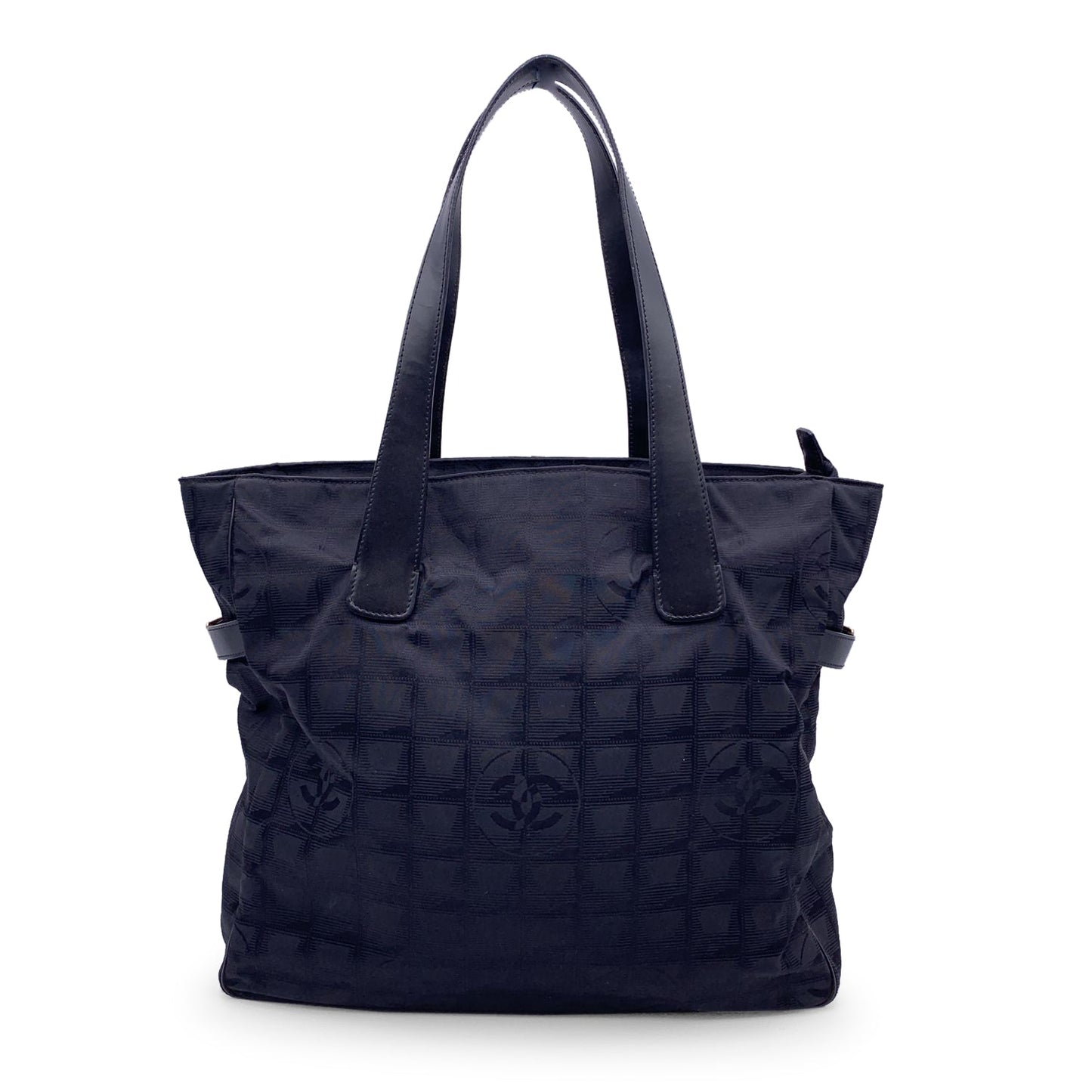 Chanel Black Nylon New Travel Line Tote Shoulder Bag S