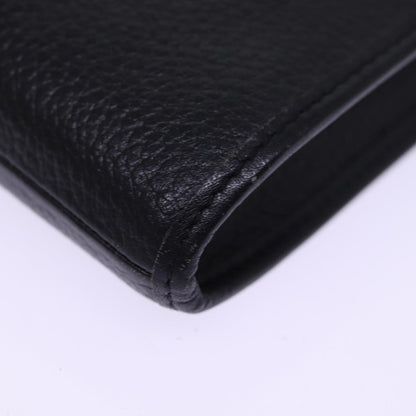 BURBERRYSs Clutch Bag Leather Black Auth 78604