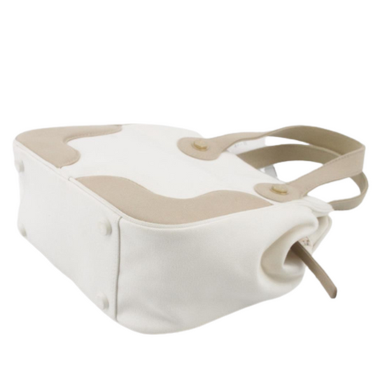 Chanel White Canvas Marshmallow handbag bag