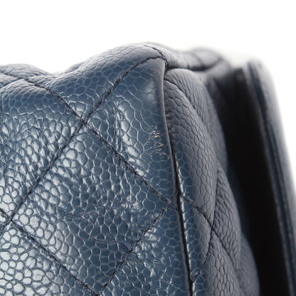 Chanel CC Quilted Caviar Flap Bag Leather Shoulder Bag in Good condition