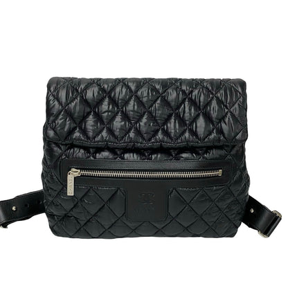 CHANEL Backpack leather black Coco cocoon quilting