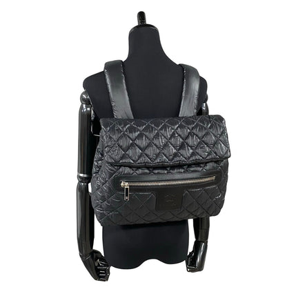 CHANEL Backpack leather black Coco cocoon quilting
